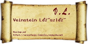Veinstein László névjegykártya